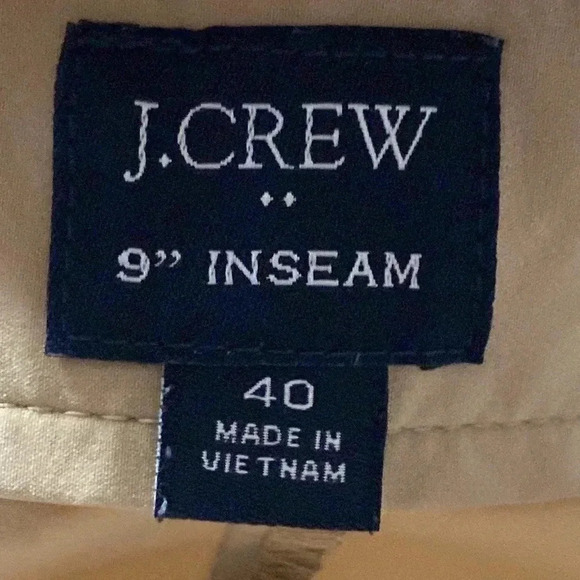 J CREW FACTORY MENS SIZE 40, 9” INSEAM TAN  SNAP ZIP FRONT CLOSE POCKETS… - Picture 12 of 13